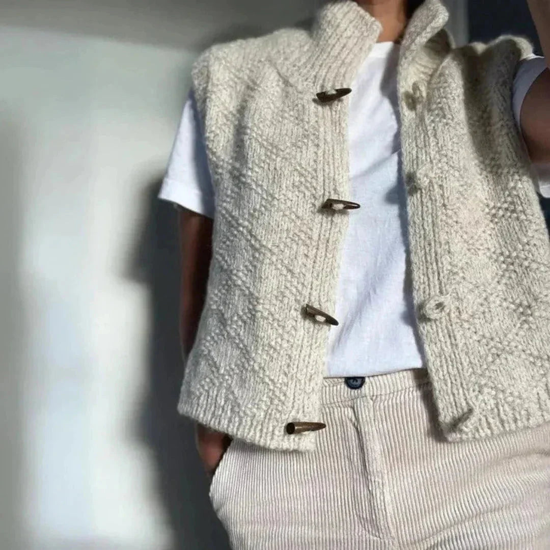 Women’s Toggle Buttons Wool Vest