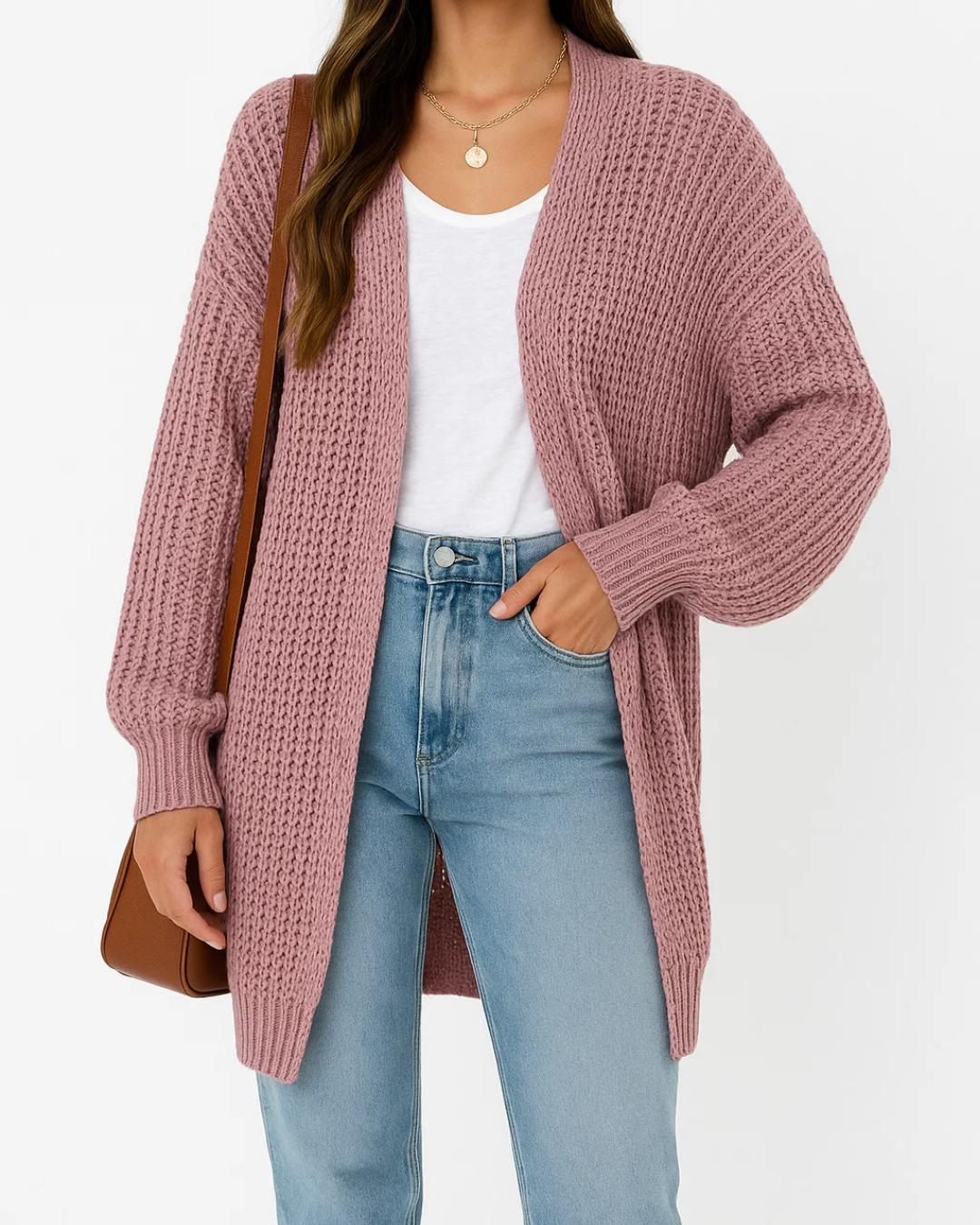 Women’s Casual Open-Front Knit Cardigan
