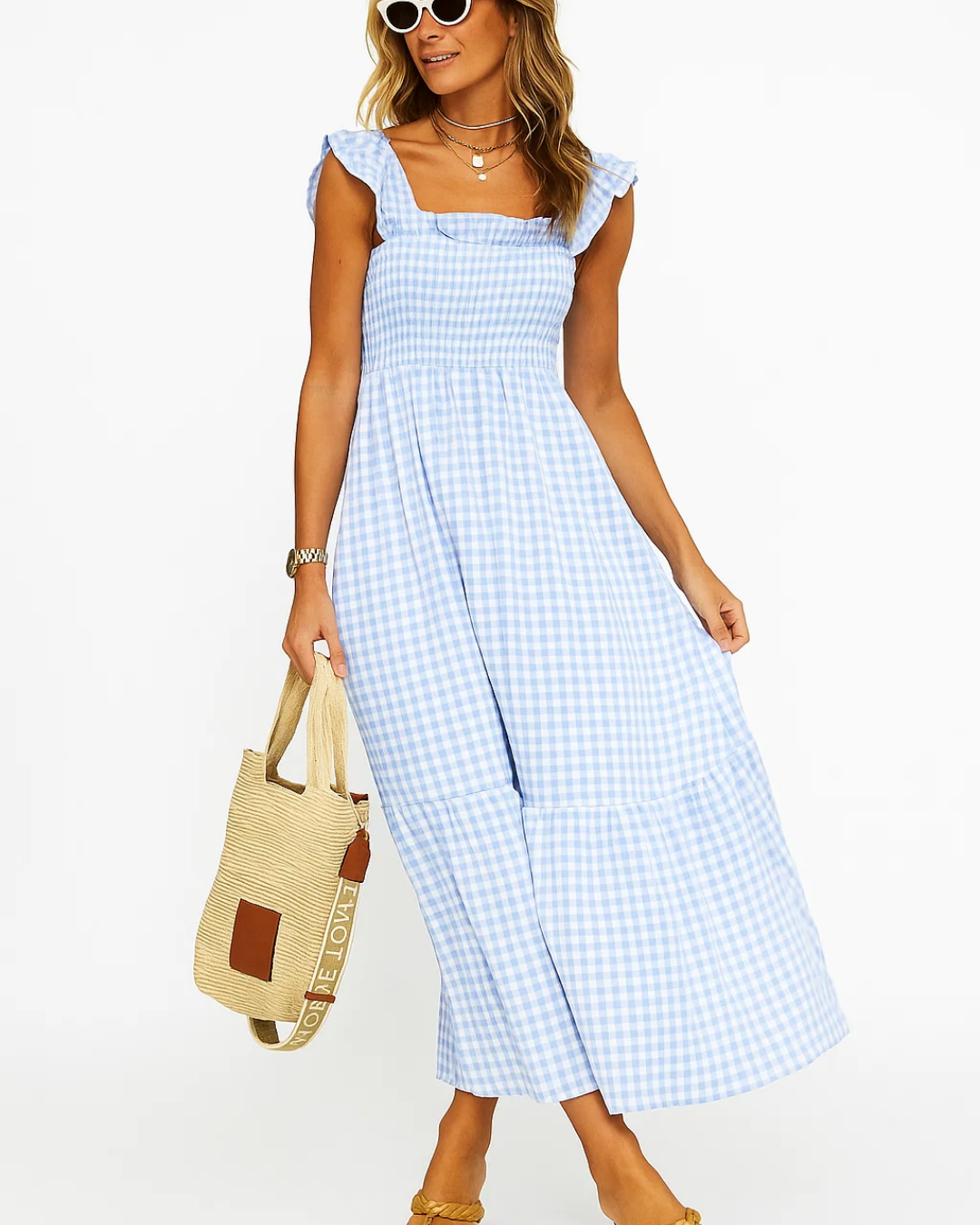 Women’s Checked Stylish Maxi Dress
