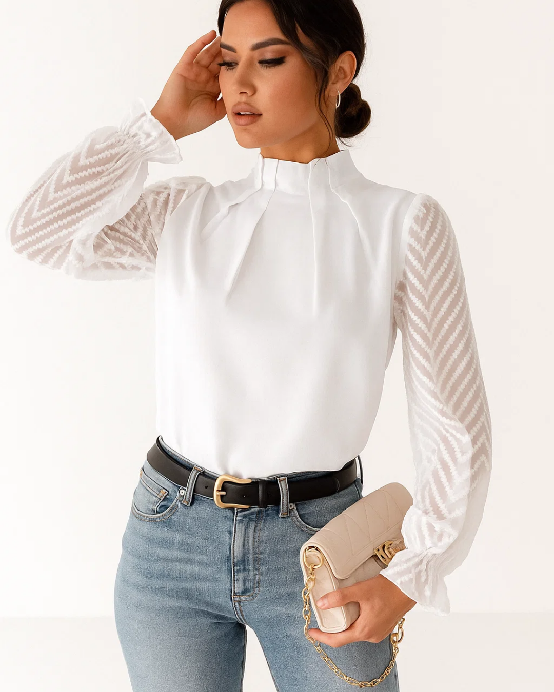 Women's Chic Long Sleeve Blouse Top