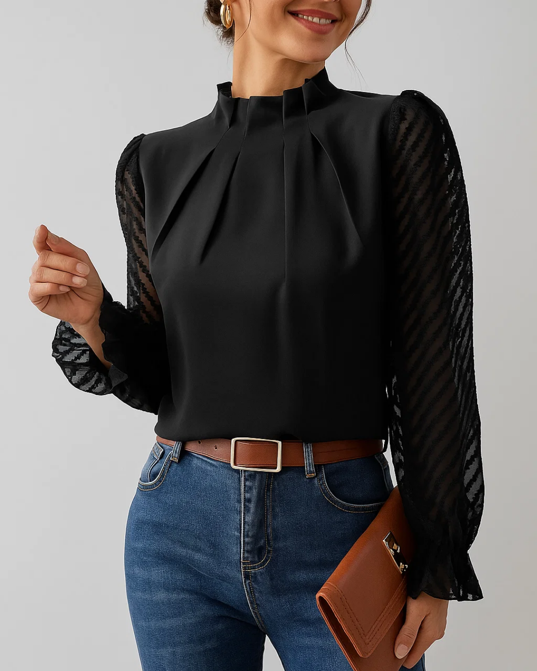 Women's Chic Long Sleeve Blouse Top