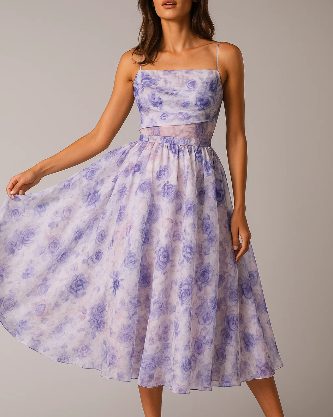 Women's Elegant Summer Flowy Midi Dress