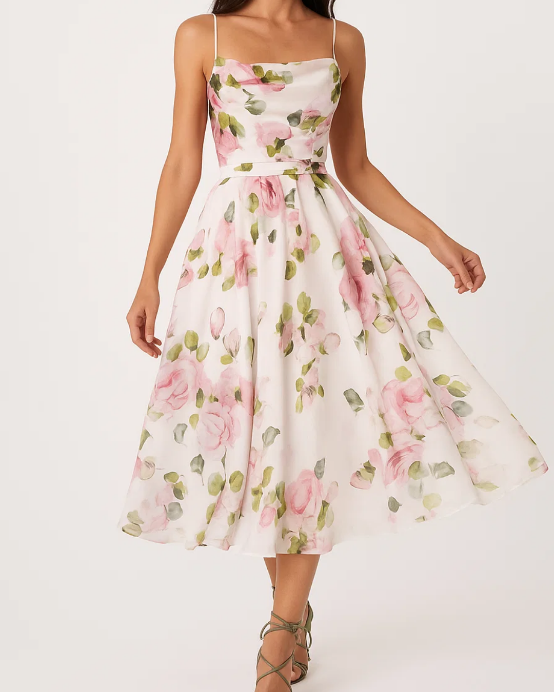 Women's Elegant Summer Flowy Midi Dress