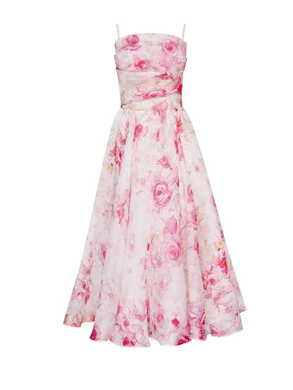 Women's Elegant Summer Flowy Midi Dress