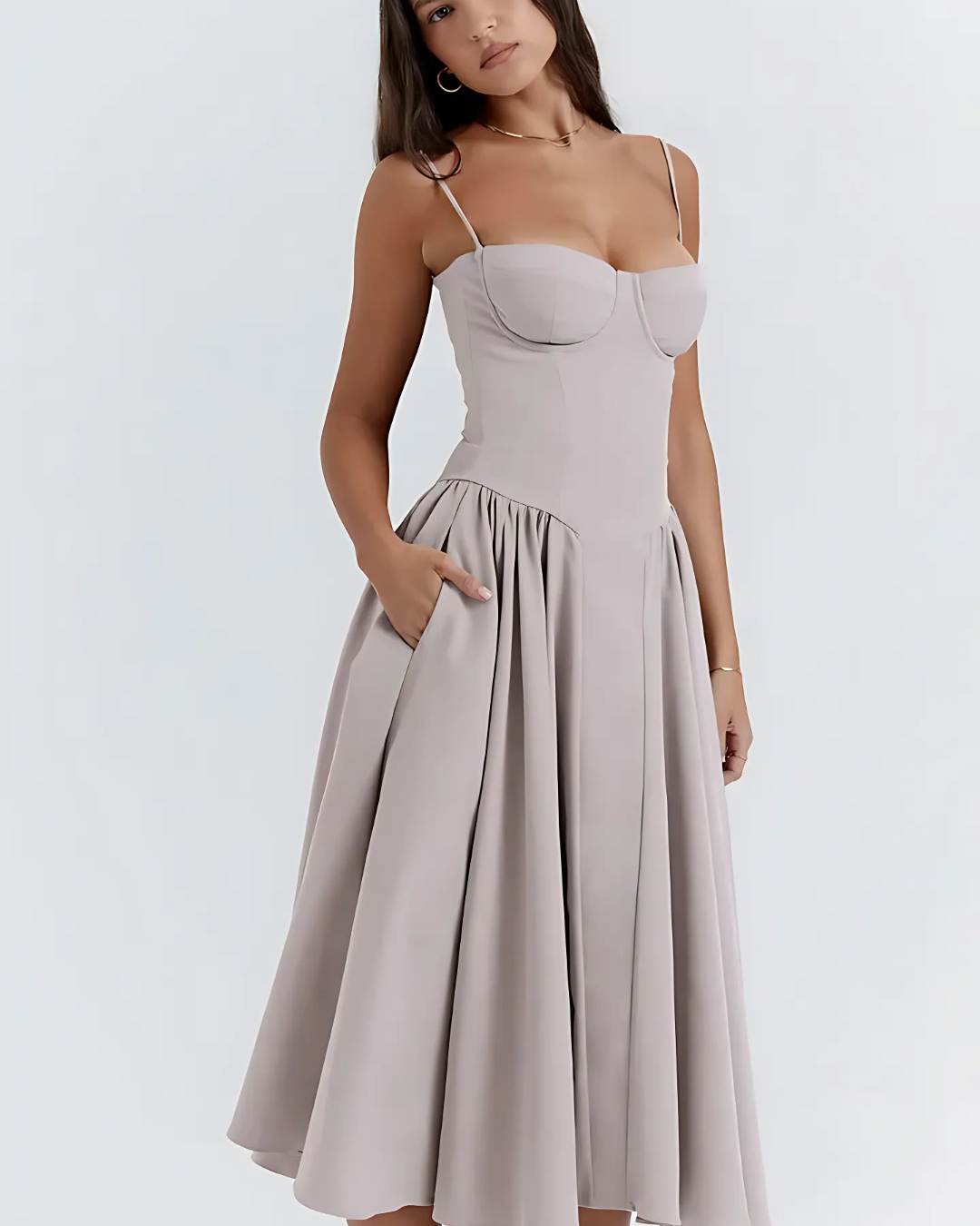 Women's Elegant Flowy Summer Midi Dress