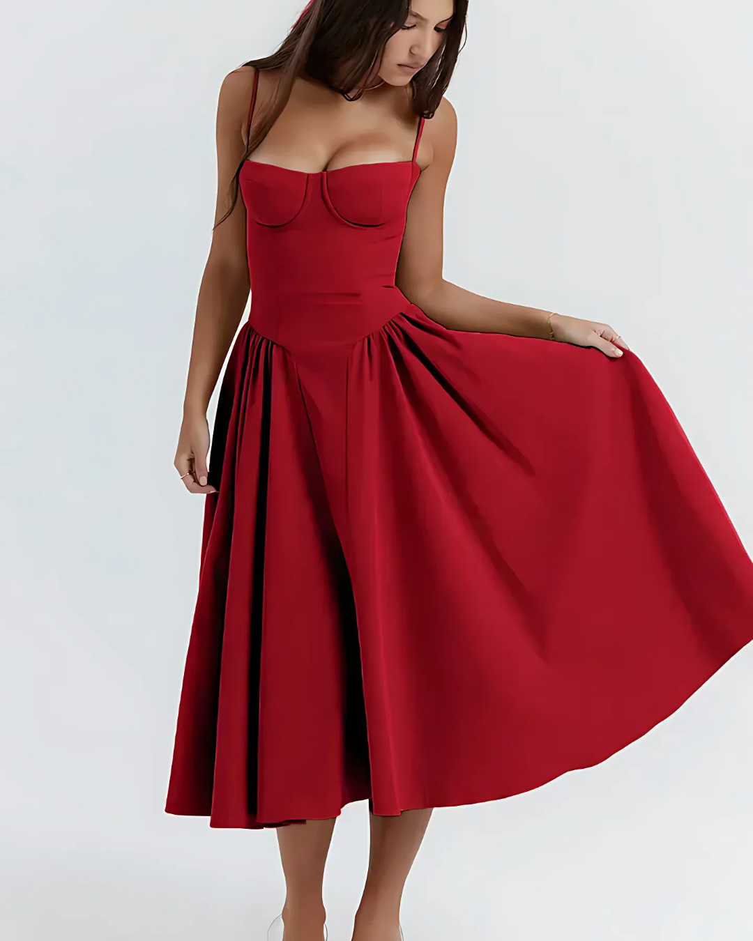 Women's Elegant Flowy Summer Midi Dress
