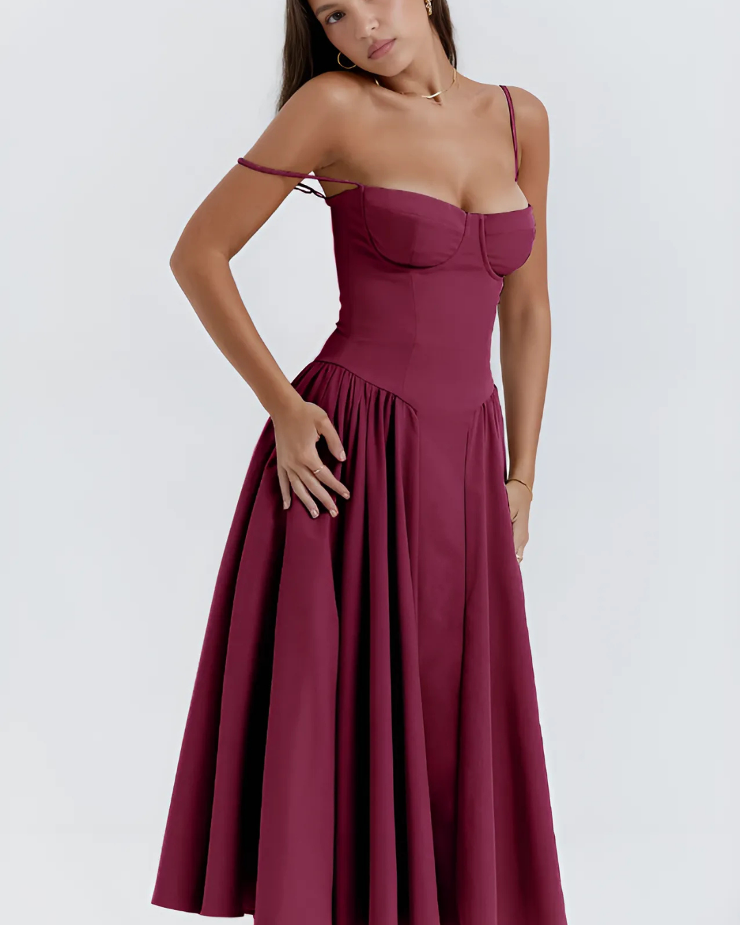 Women's Elegant Flowy Summer Midi Dress