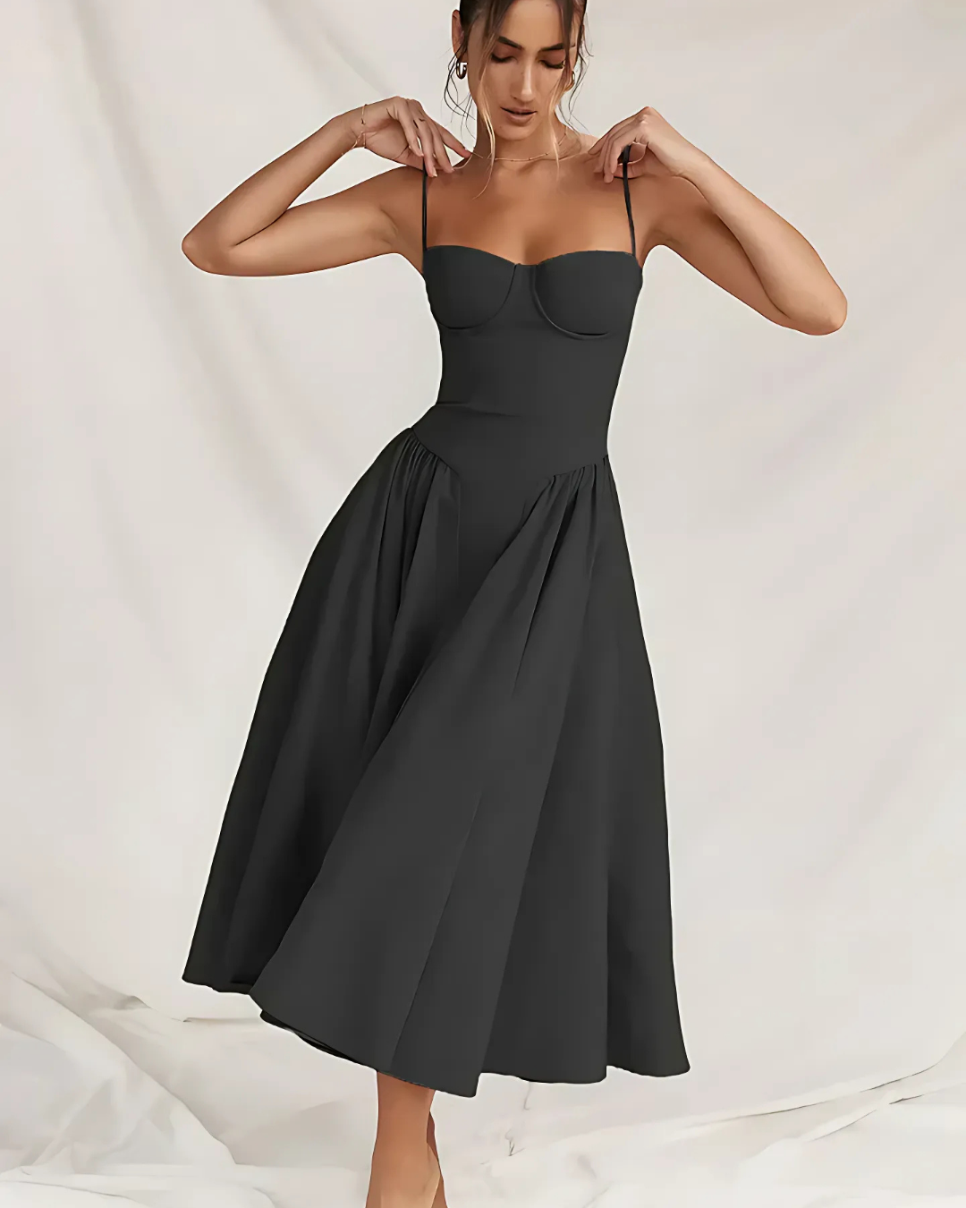 Women's Elegant Flowy Summer Midi Dress