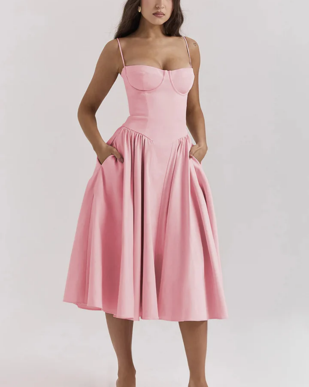 Women's Elegant Flowy Summer Midi Dress