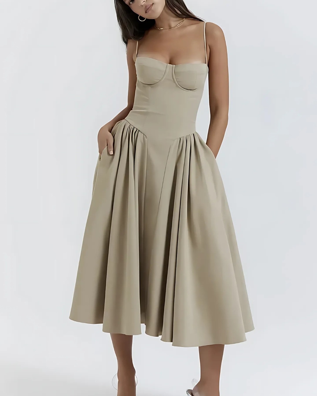 Women's Elegant Flowy Summer Midi Dress