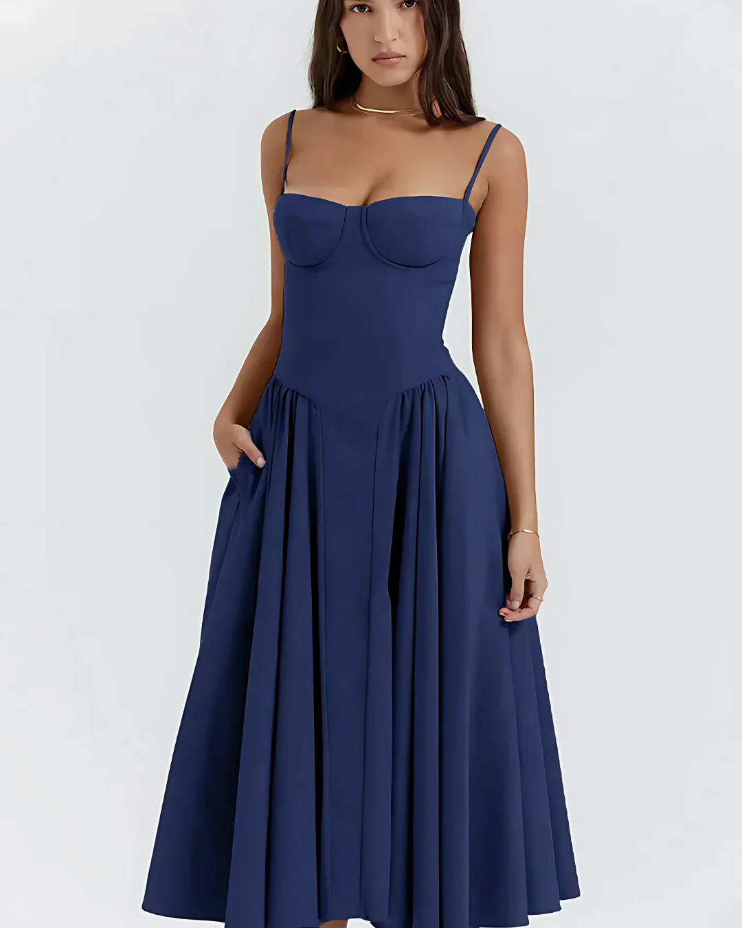 Women's Elegant Flowy Summer Midi Dress