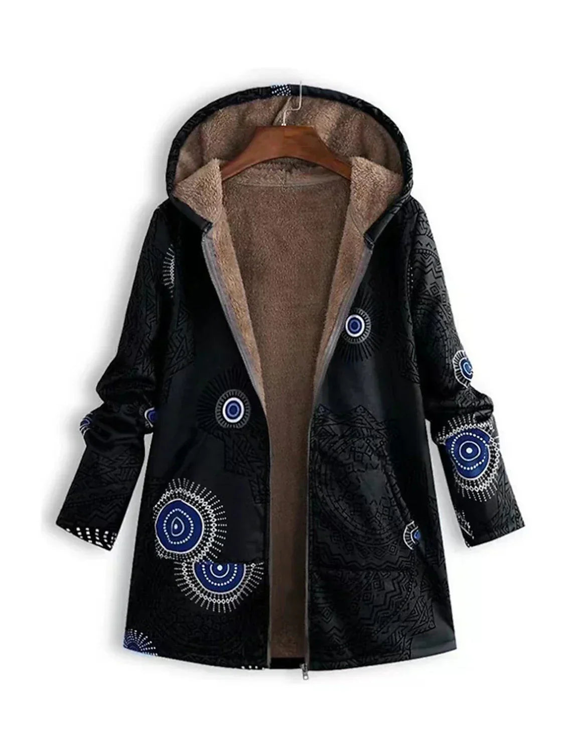Women's Geometric Print Winter Jacket