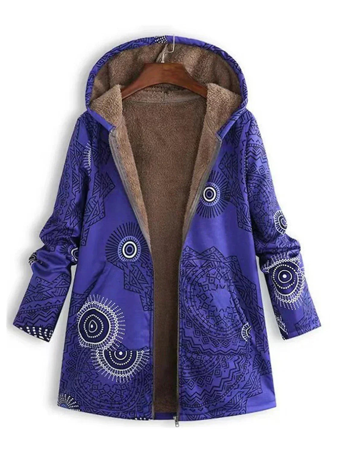 Women's Geometric Print Winter Jacket