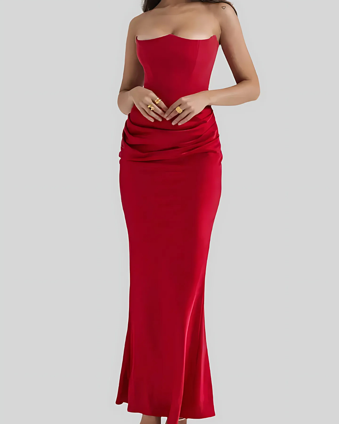 Women's Strapless Elegant Maxi Dress
