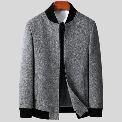Wyatt Herringbone Wool Overcoat