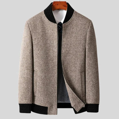Wyatt Herringbone Wool Overcoat