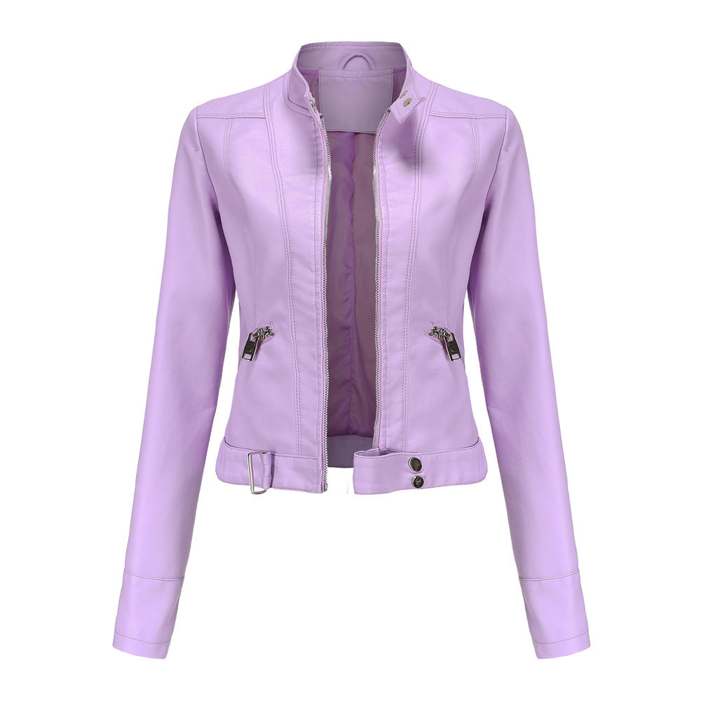 Women's Stand-up Collar Jacket | Slim Fit