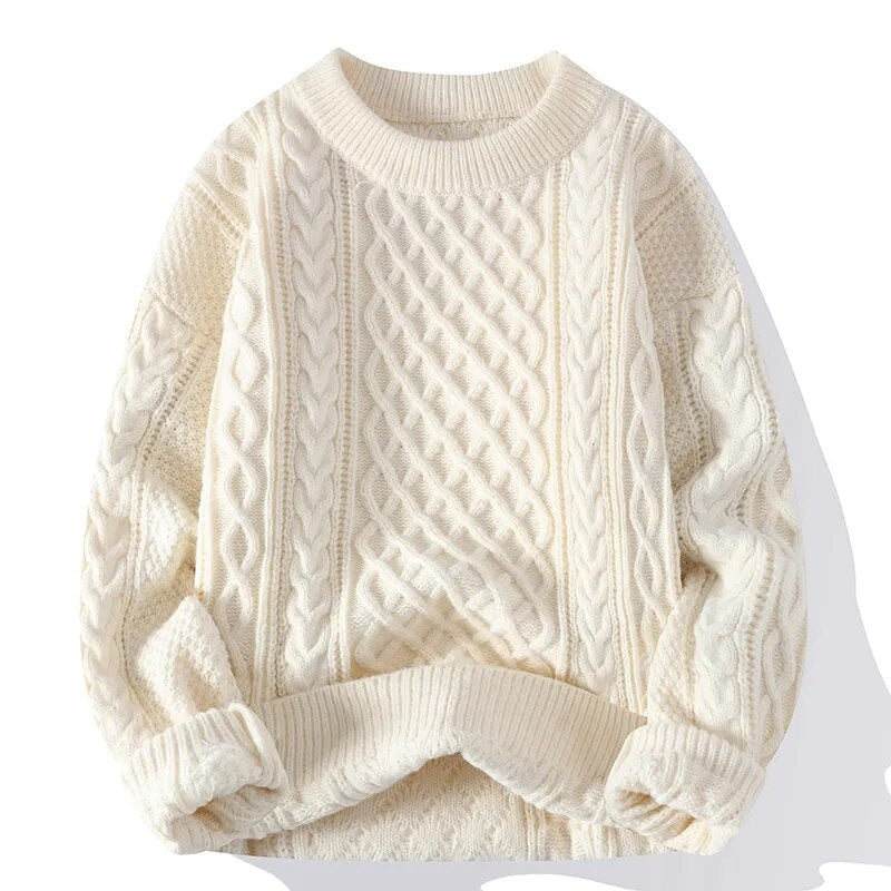 Gael Vintage Cable Knit Sweater By TrendAura Soft Textured Knit For Cozy Layering And Timeless Style