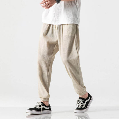 TrendAura | Lightweight men's comfort pants made of cotton and linen