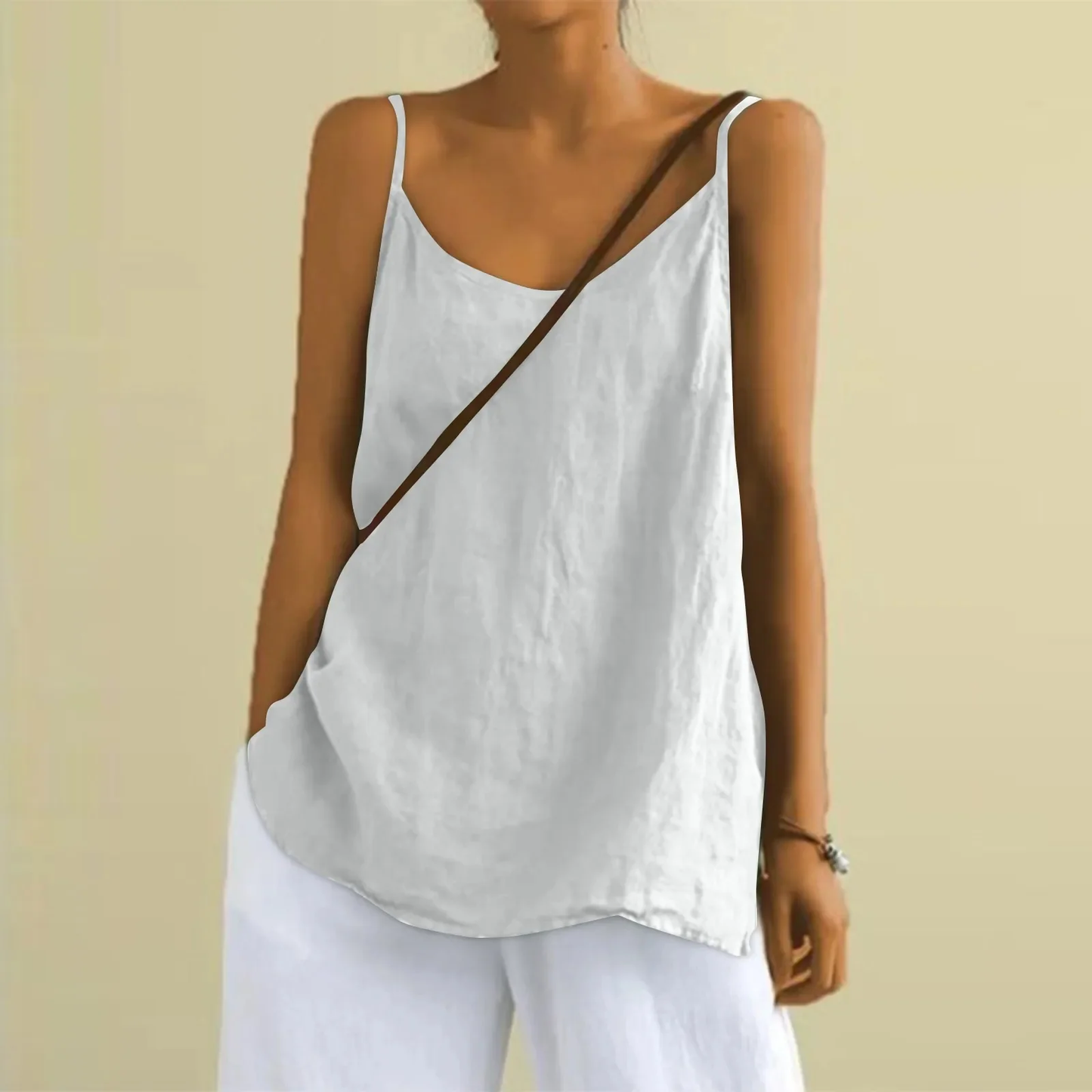 Women's spaghetti strap top - Loose - Summer - Sleeveless