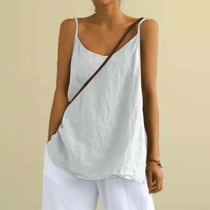Women's spaghetti strap top - Loose - Summer - Sleeveless
