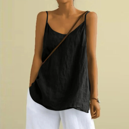 Women's spaghetti strap top - Loose - Summer - Sleeveless