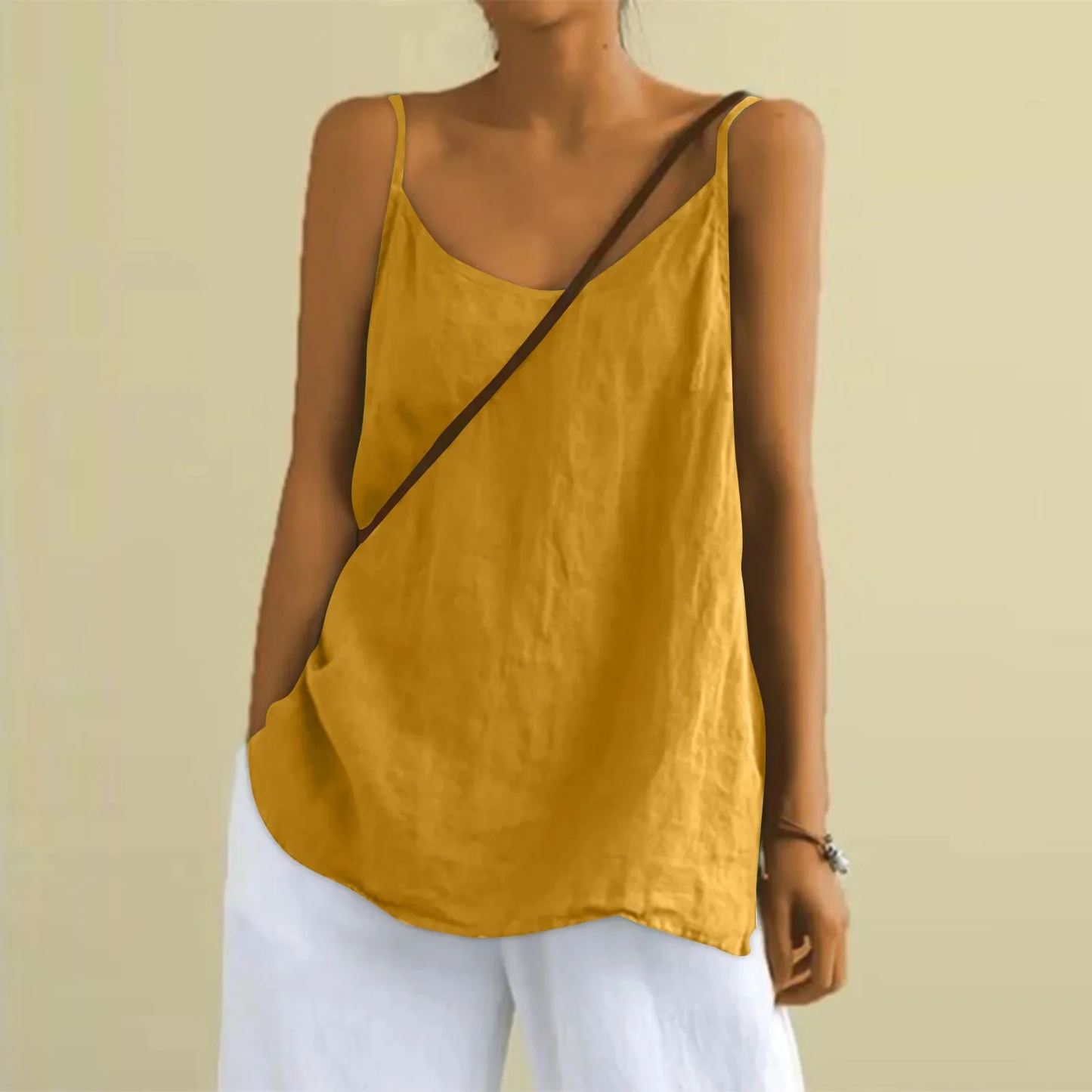 Women's spaghetti strap top - Loose - Summer - Sleeveless