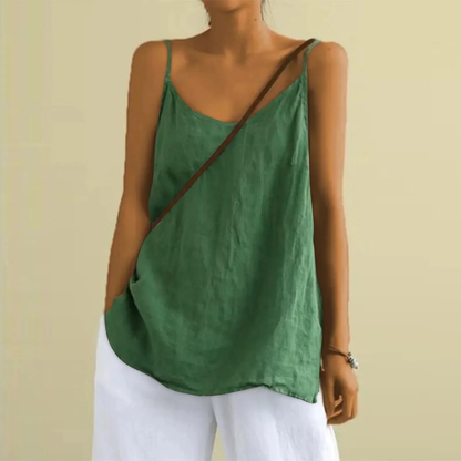 Women's spaghetti strap top - Loose - Summer - Sleeveless