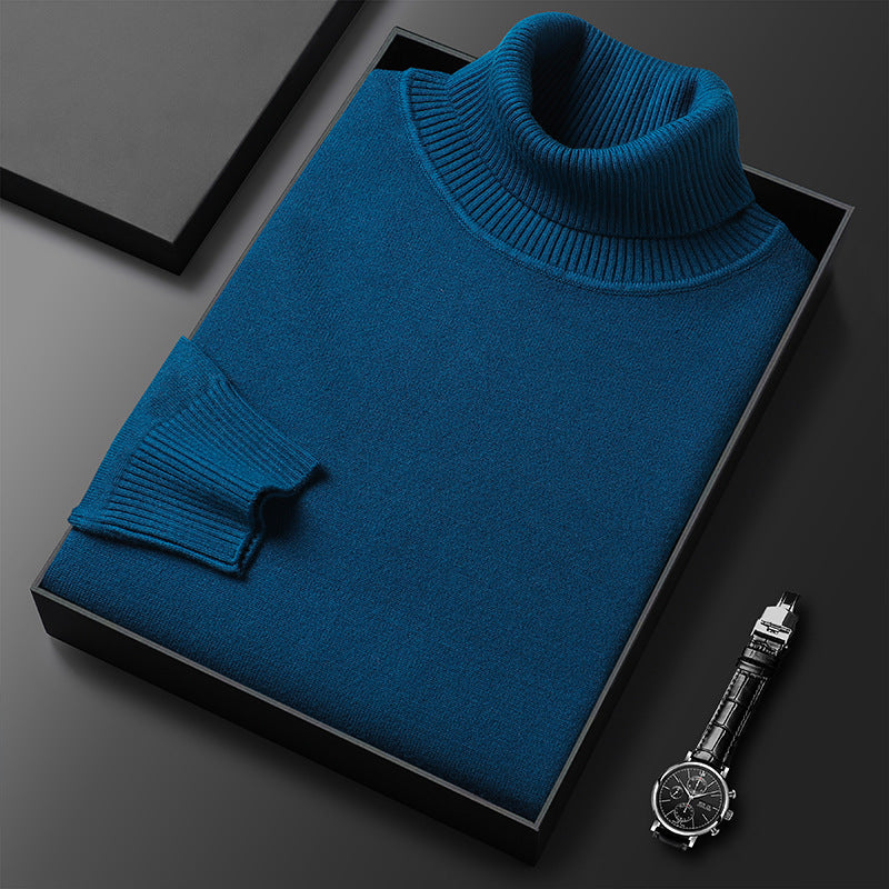 Logan Cashmere Turtleneck Sweater By TrendAura Soft Cashmere Cotton Blend Winter Knit
