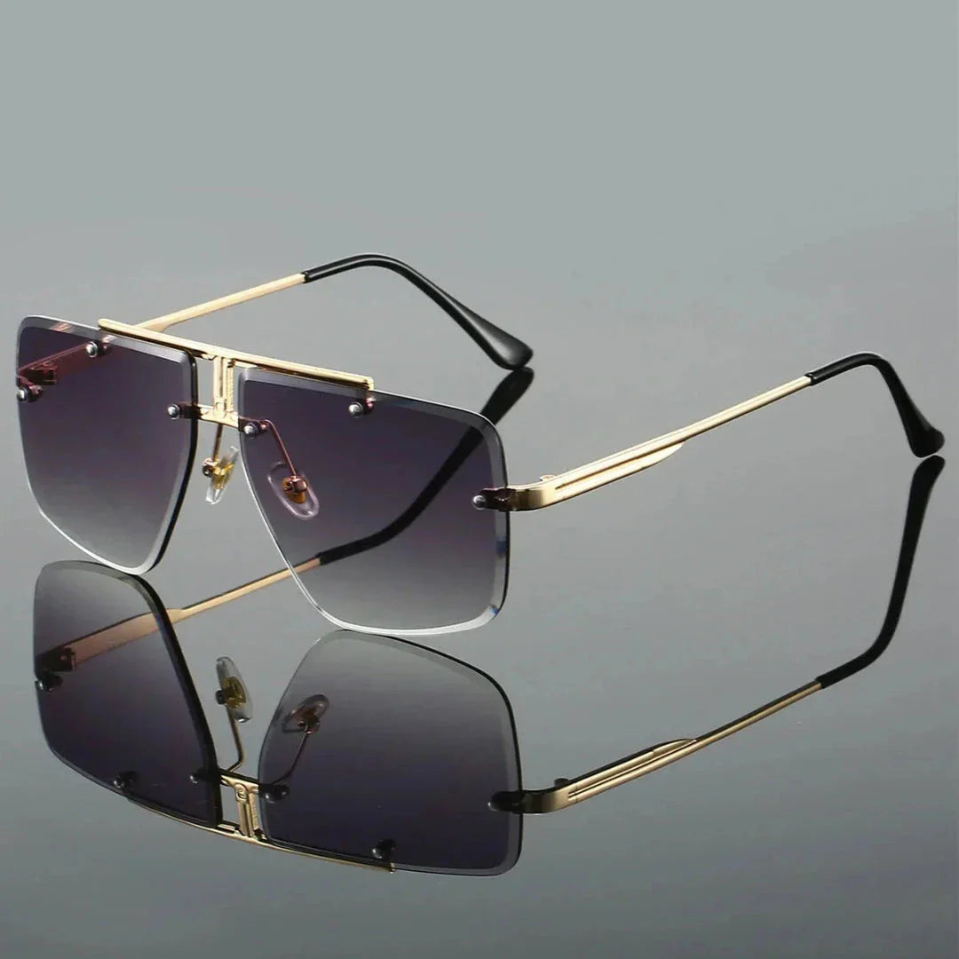 Zani Oversized Square Rimless Sunglasses