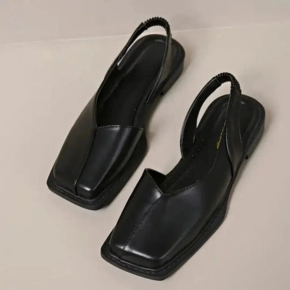 Zara Square-Toe Slingback Flats