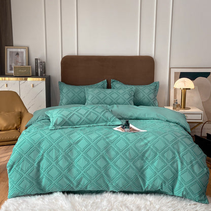 Contemporary Tufted Cotton Bedding Set