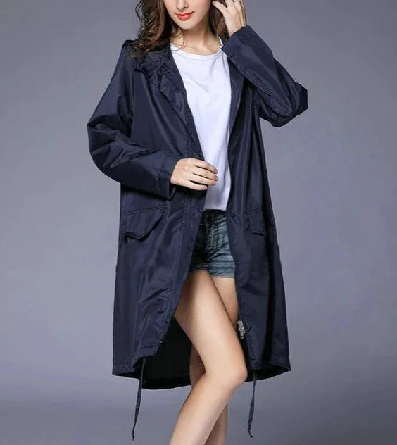 Yamina-Pink | Women's Fine Hooded Parka — Simplicity & Elegance in Daily Life