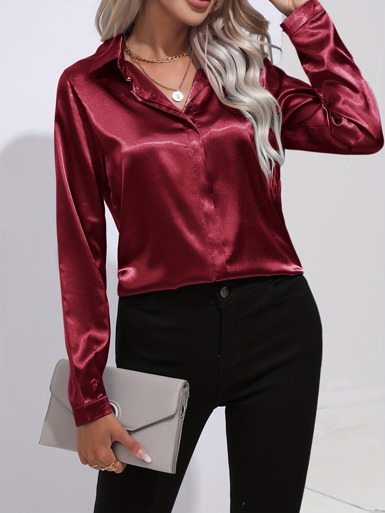 Diana | Elegant Satin Blouse