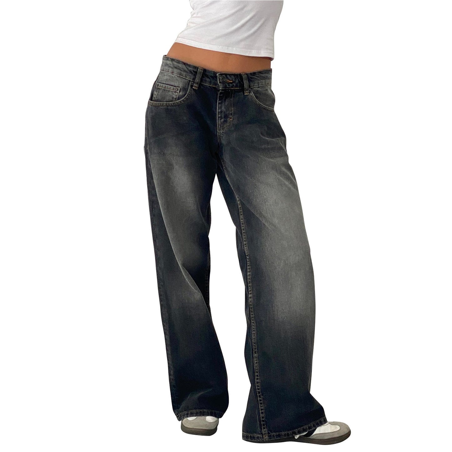 Jasmine Women's Wide Leg Denim Pants For Women, Comfortable Flattering Fit, All Day Comfort