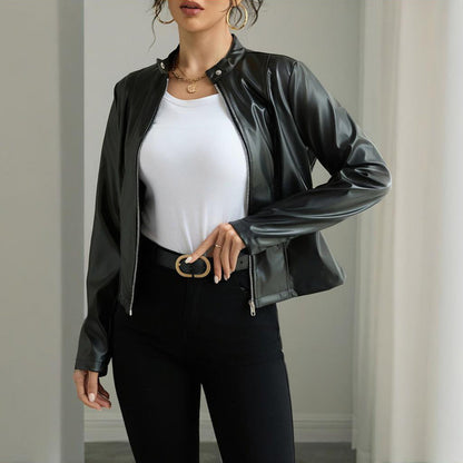 Women's jacket made of faux leather
