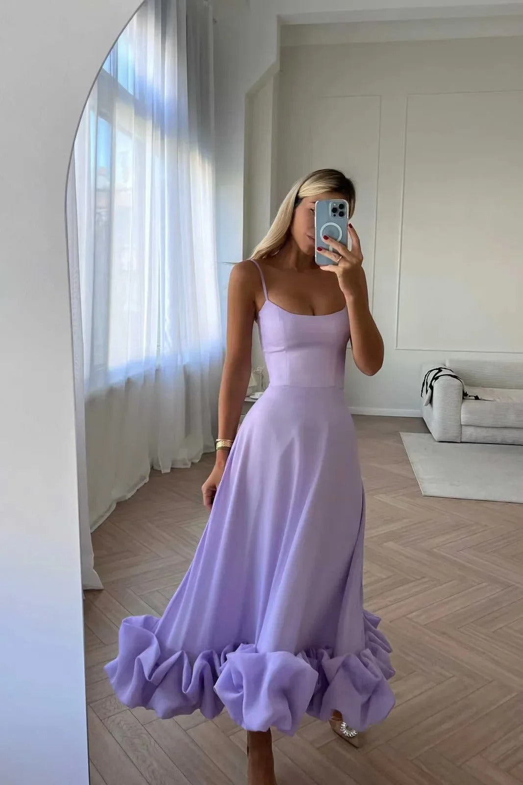 Elegant Pink Dress For Women With Belted Fit And Flared Skirt Romantic Floral Pattern For Ceremonies