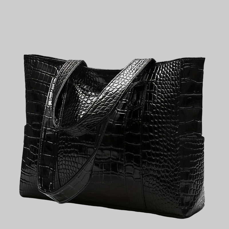 Women's Large Shoulder Bag | Embossed Tote