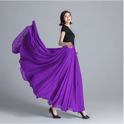 Ingrid Long Chiffon Skirt For Women Elegant Flowing Fabric Versatile For Every Occasion