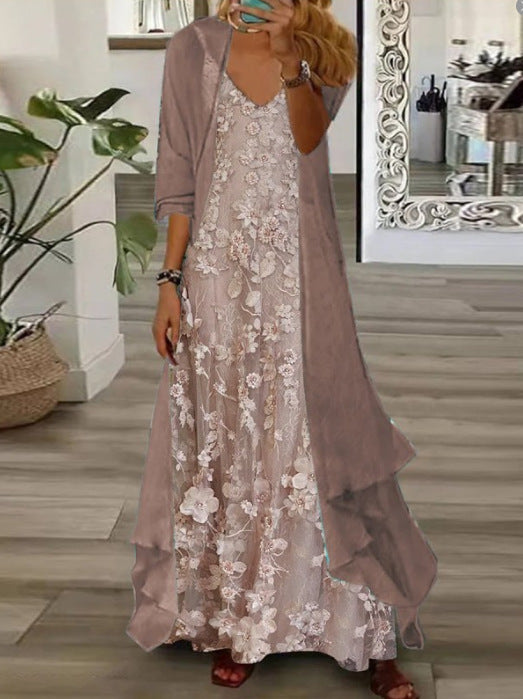 Aurélie | Long Flowing Dress with Floral Print