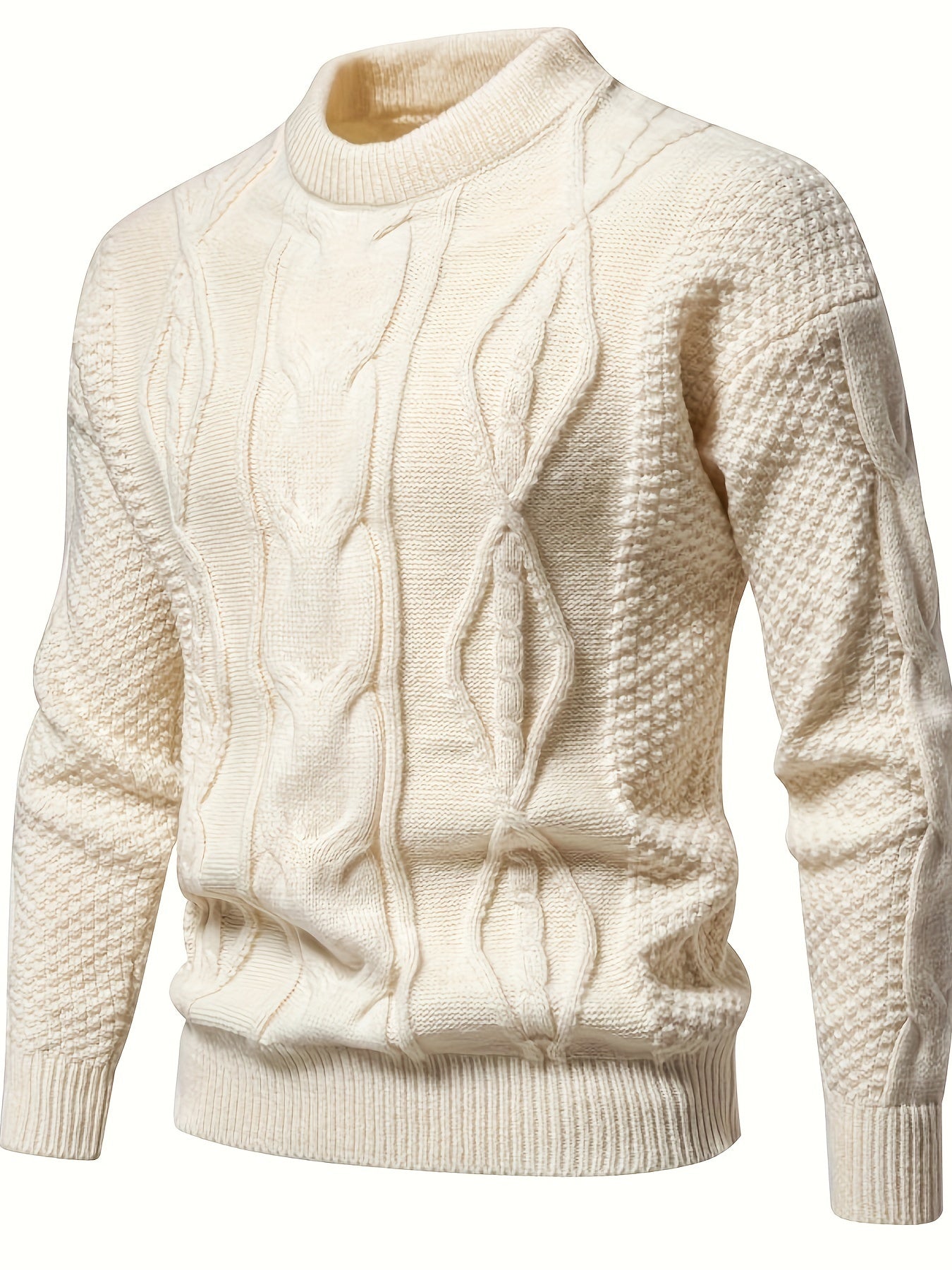 Solid knit sweater For men, vintage sweater