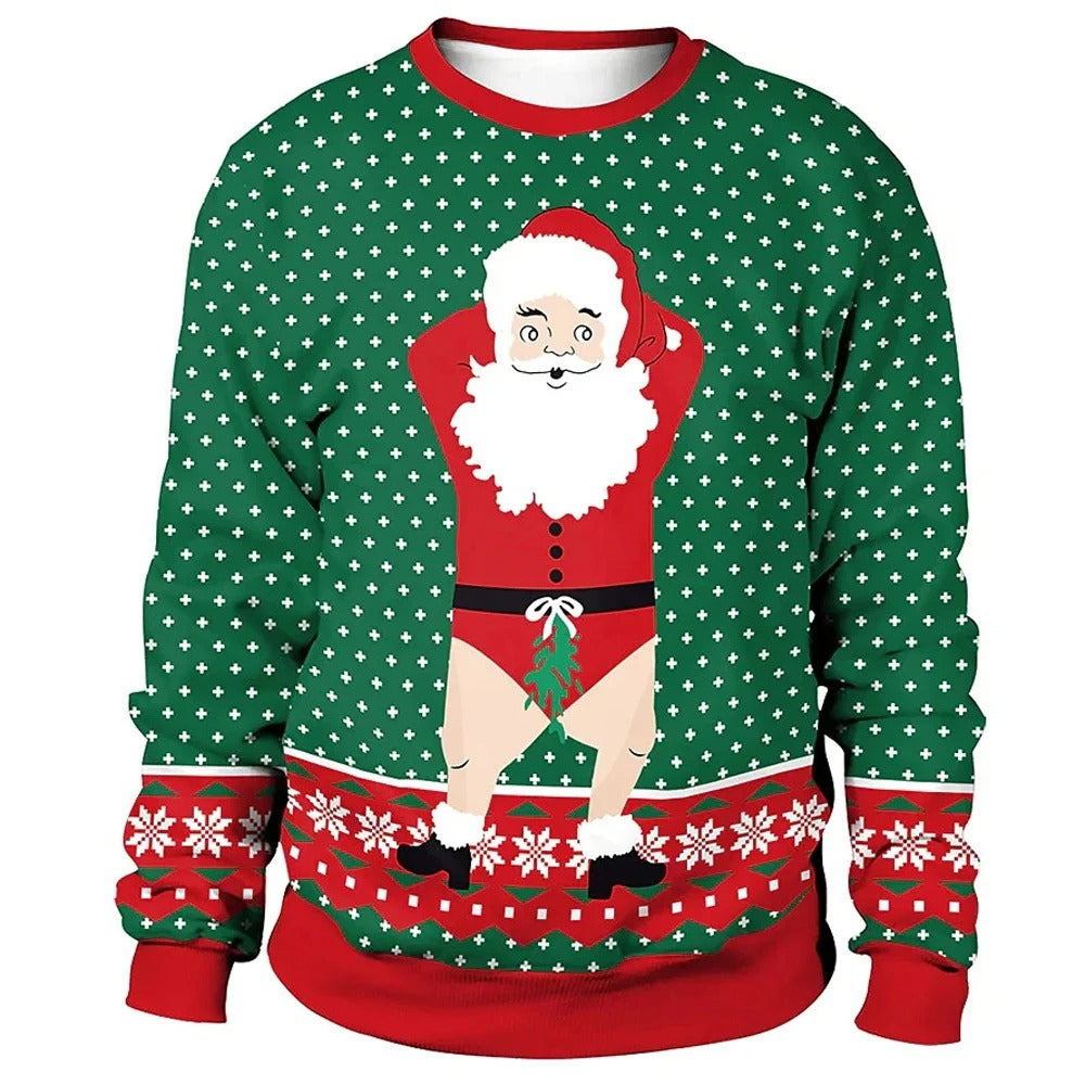 Mateo Men's Christmas Crew Neck Sweater - Soft Cotton Poly Blend for Festive Comfort and Colorful Patterns
