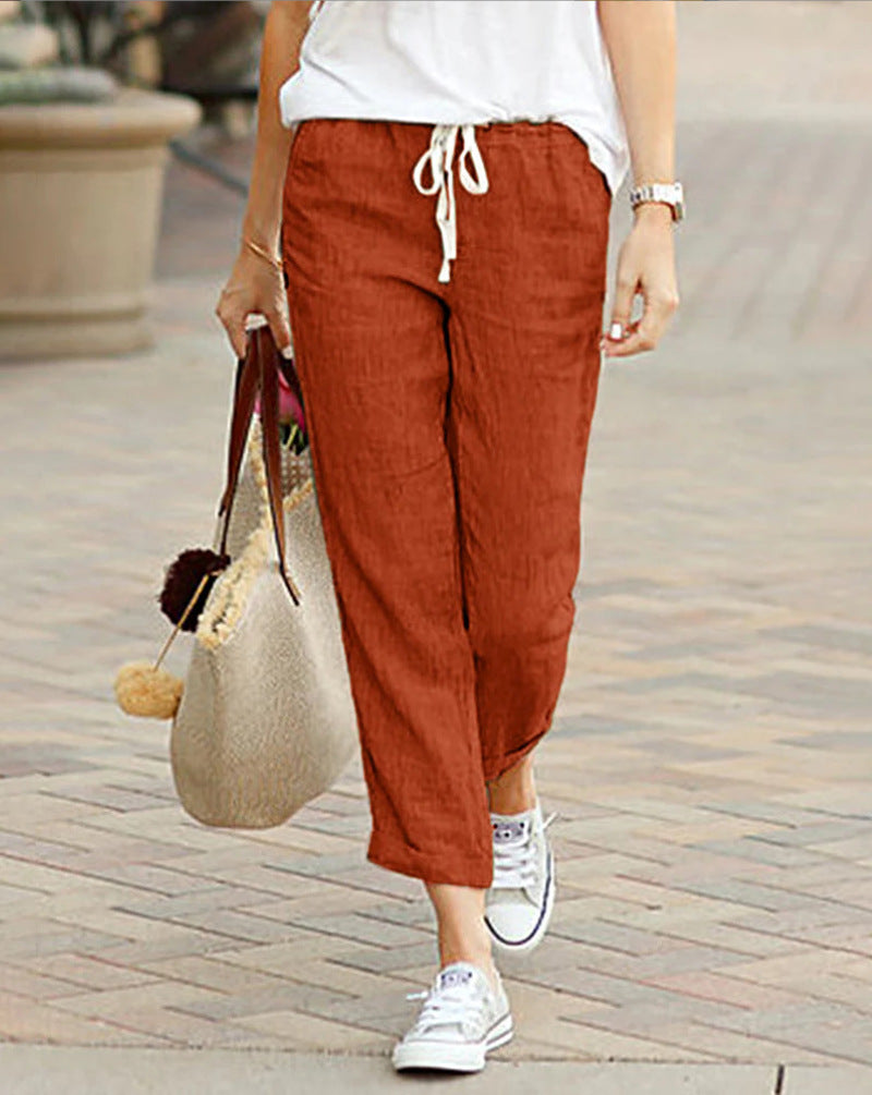 Naïma Linen Pants for Women Airy Comfort Soft Breathable Lightweight Everyday Wear