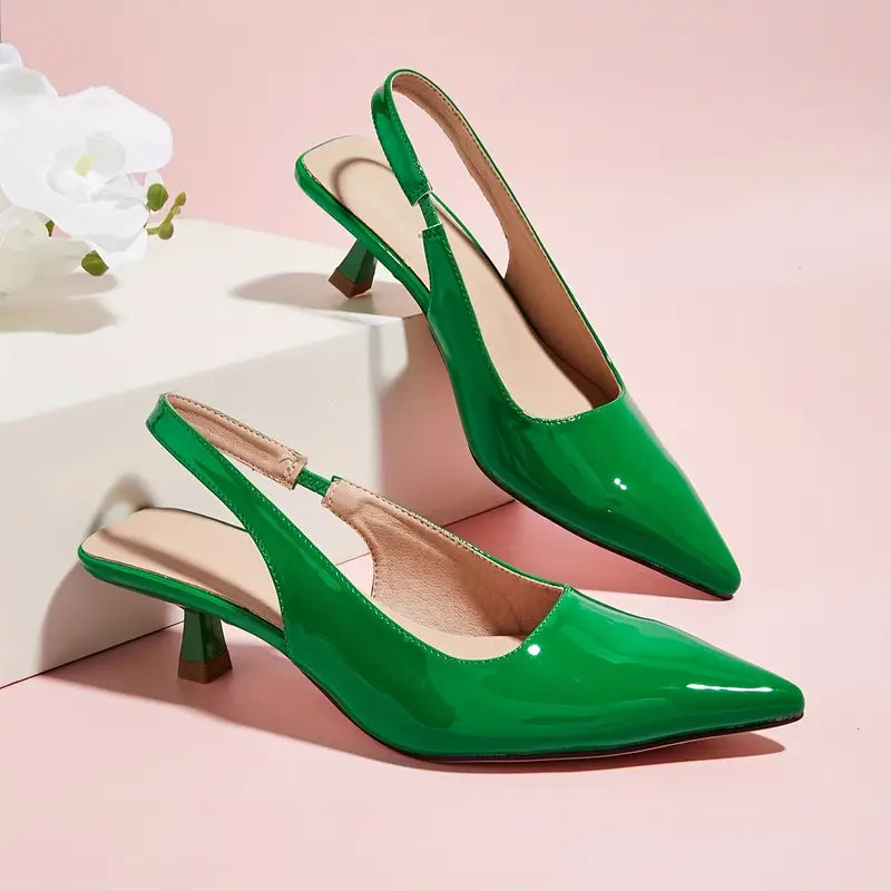 Women’s Pointed-Toe Slingback Sandals | Kitten Heels