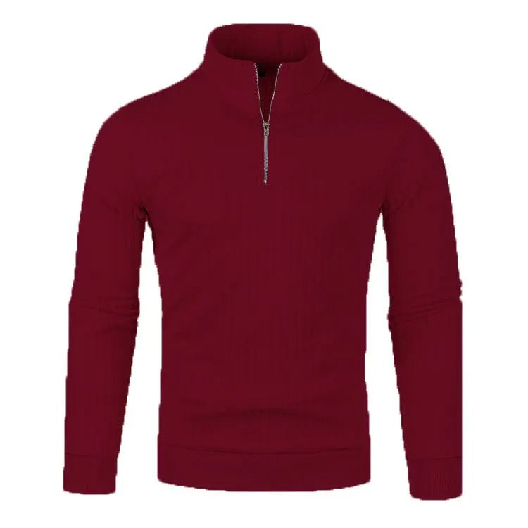 Mens Turtleneck Half Zip Sweater For Easy Layering And Everyday Comfort In Autumn And Winter Wardrobe