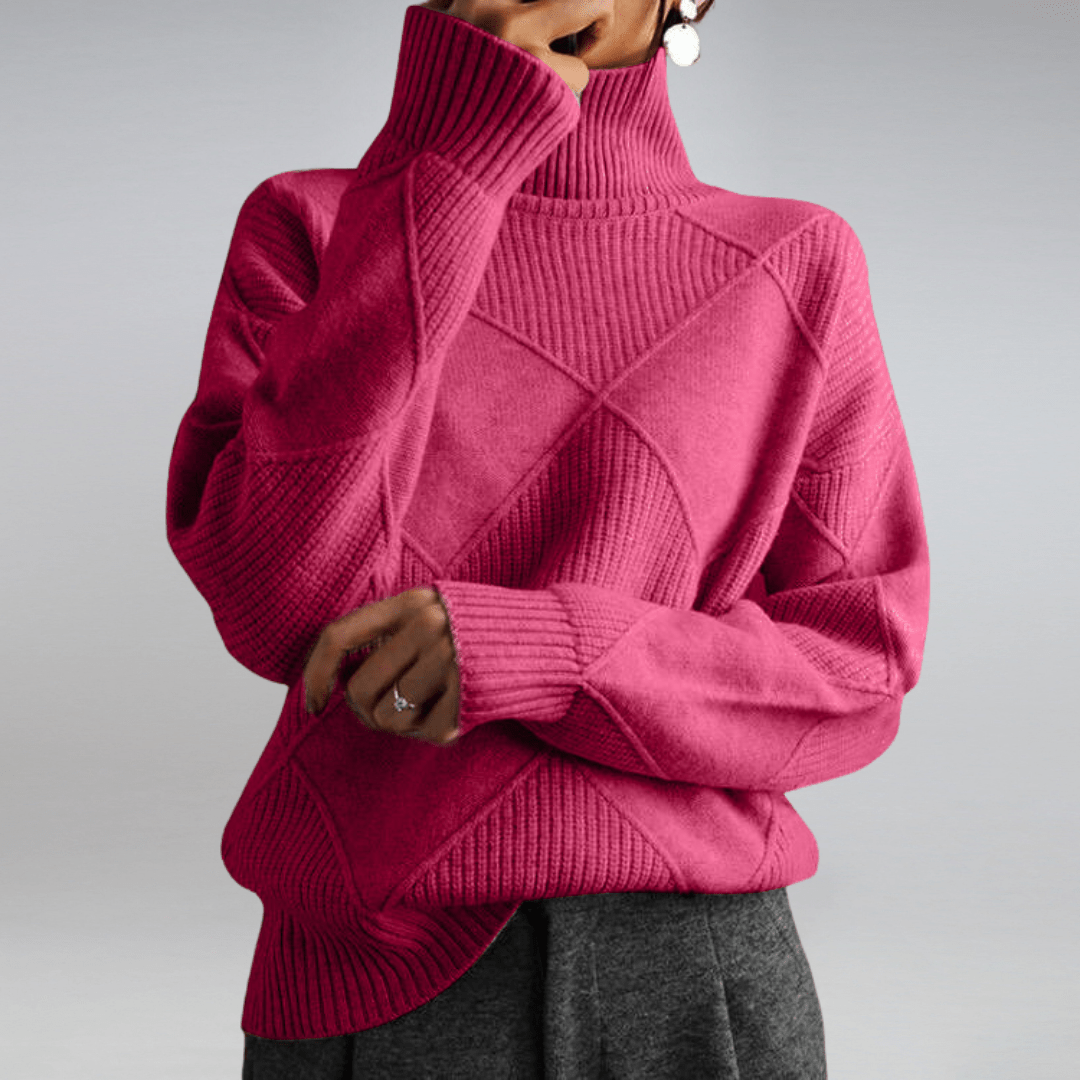 Women's Turtleneck Jumper with Soft Fabric and Cozy Fit