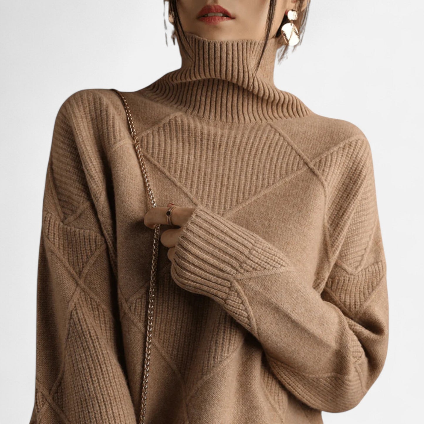 Ancient World | Women's Soft Premium Knit Turtleneck Sweater