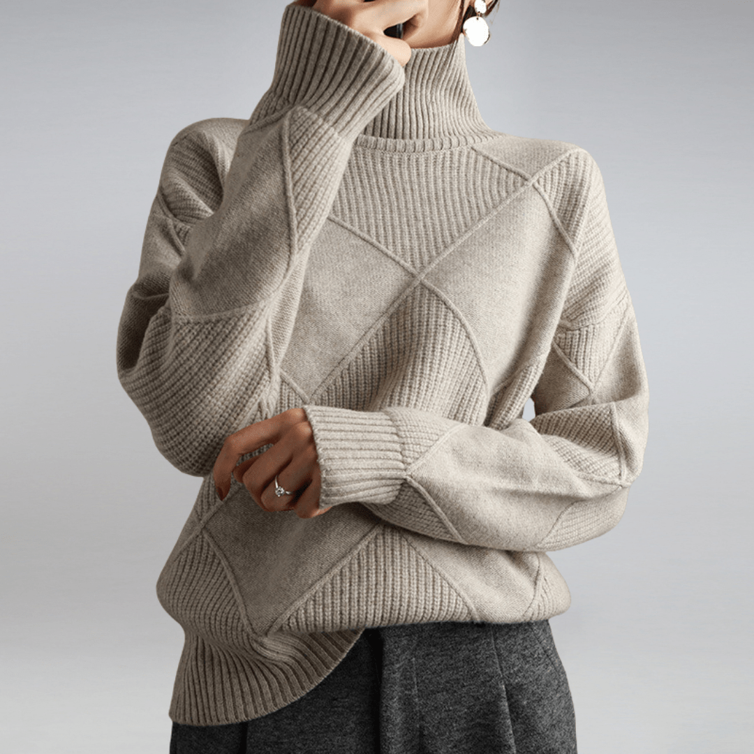 Women's Turtleneck Jumper with Soft Fabric and Cozy Fit