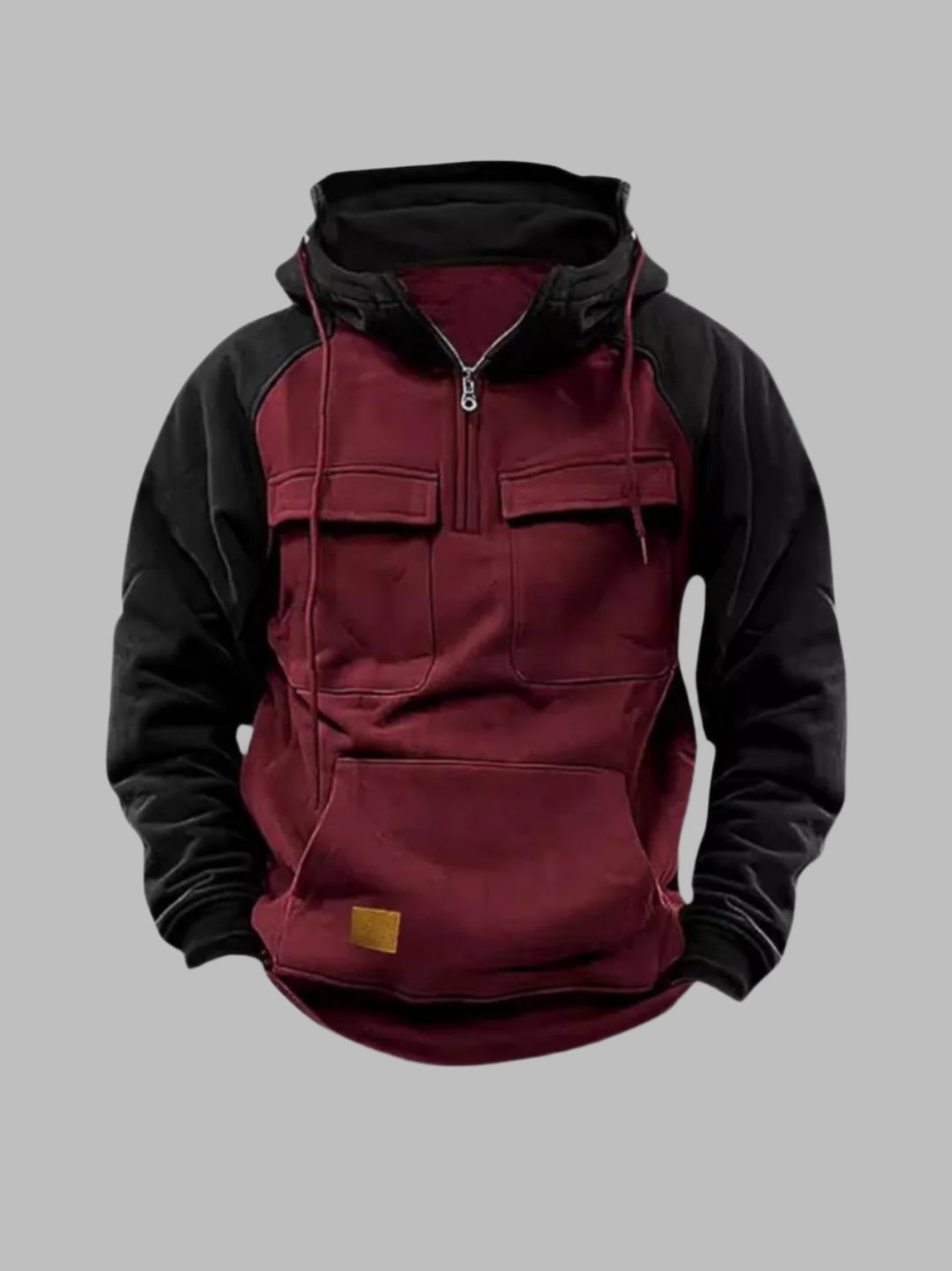Mens Urban Style Hoodie With Chest Pockets And Hood For Everyday Comfort And All Day Versatility