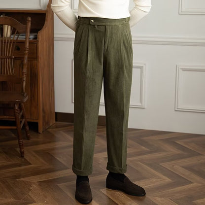Men's Corduroy Pants With Timeless Style And All Day Comfort Perfect For Work And Weekend Straight Fit